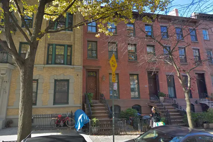 248 Adelphi Street in Fort Greene, the site of a fire that left one man dead overnight Monday.